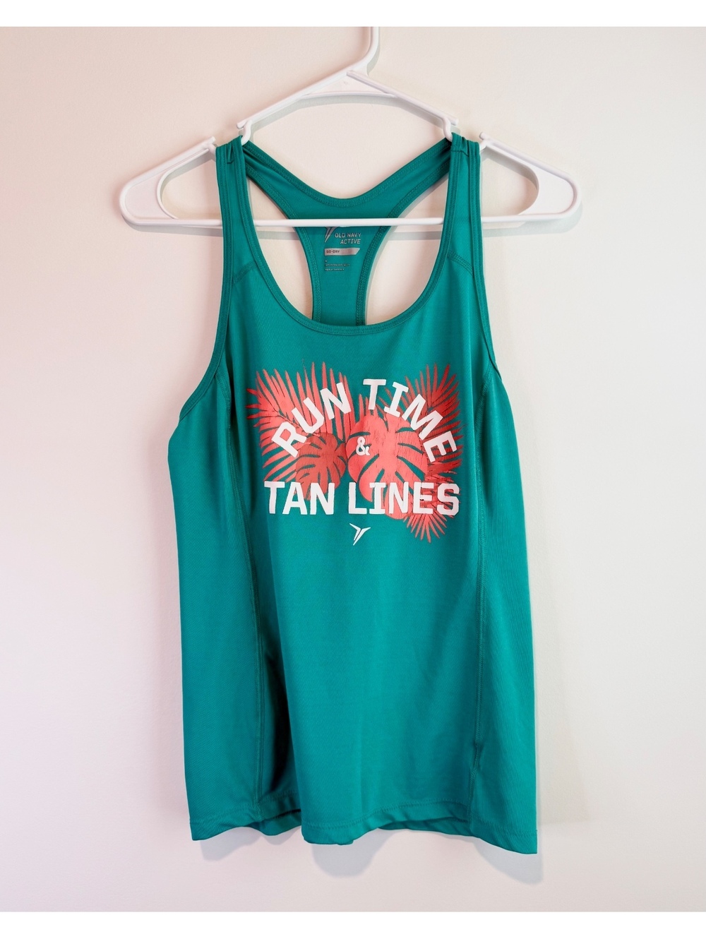 Old Navy Active Go-Dry Racerback Tank Top in Teal, Size M